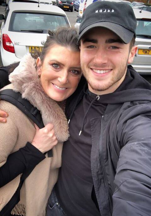 Jack Harrison with his mother, Debbie Harrison.